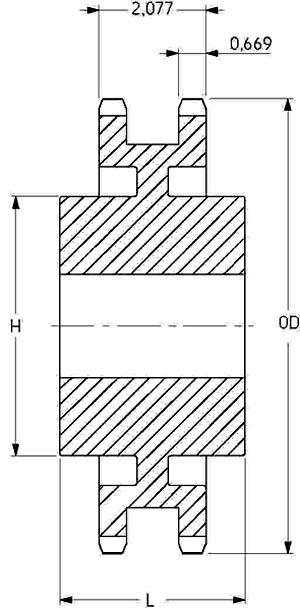 Звездочка PHS 100-2C35